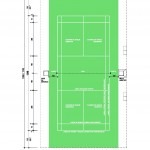 Dimensiones de pista de Bádminton