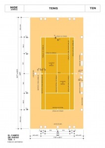 Construcción de pistas de tenis Dimensiones de pista de tenis